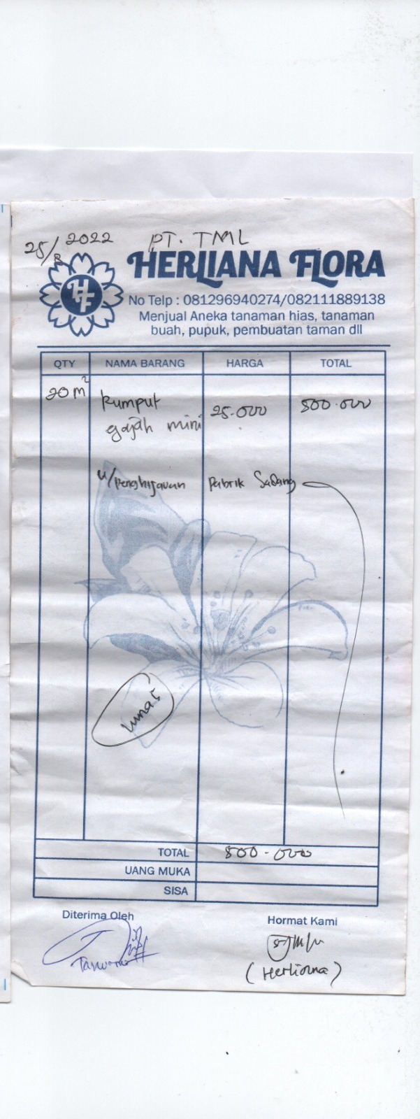 TML - Penyediaan tanaman untuk penghijauan pabrik oleh HERLIANA FLORA